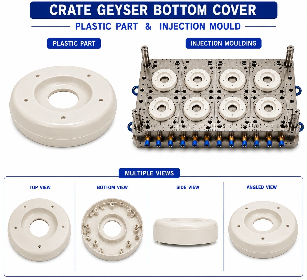 Geyser Plastic Bottom Cover Mould and Moulding Service